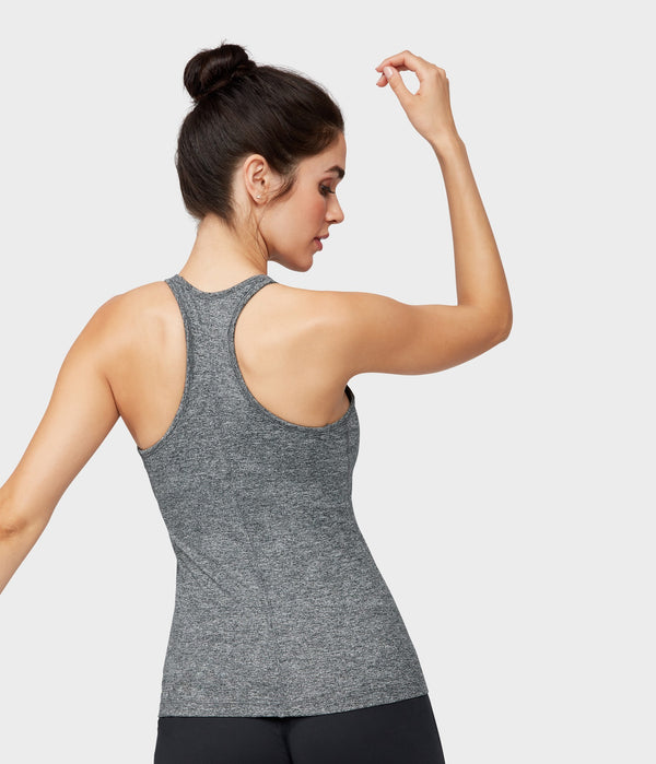 Manduka Apparel - Women's Anywhere Racerback Cami - Salt and Pepper