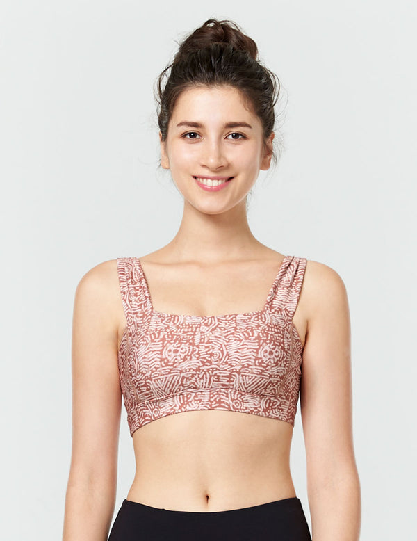 easyoga LA-VEDA Espiral Twinning Bra - FD8 Tribe Brick Red