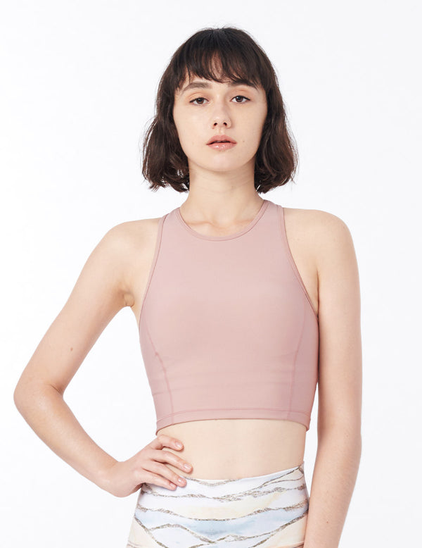 easyoga LA-VEDA Prima Cropped Tank1 - C05 Matte Brown