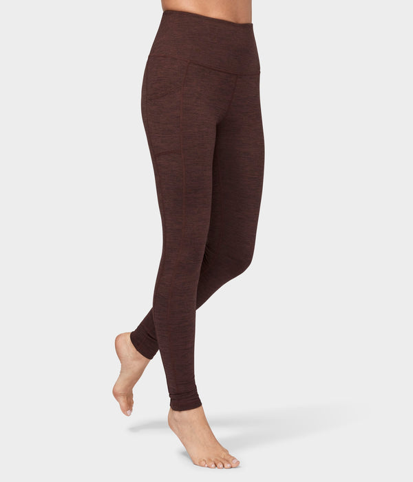 Manduka Apparel - Women's Essential Pocket Legging - Heather Fig