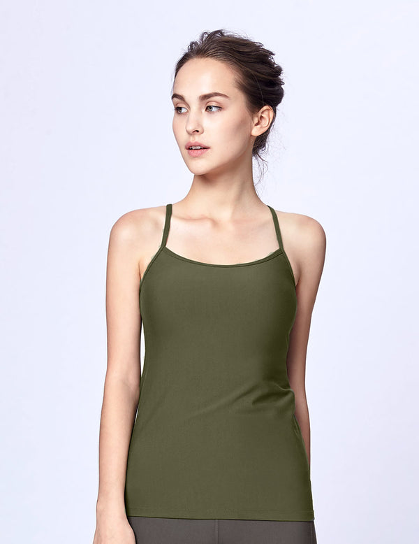 easyoga LA-VEDA Ethereal Freedom Tank - G30 Moss Green