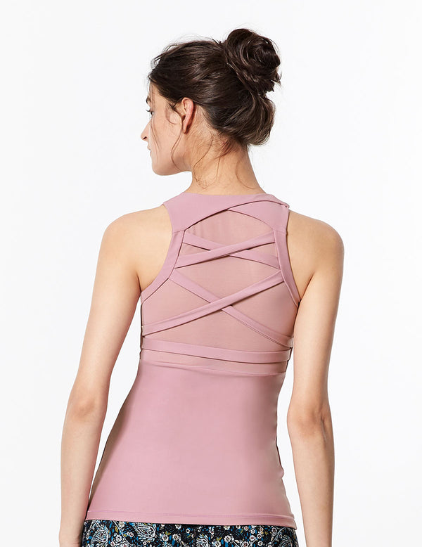 easyoga LA-VEDA Look Me Up Tank1 - P14 Dusty Rose Purple