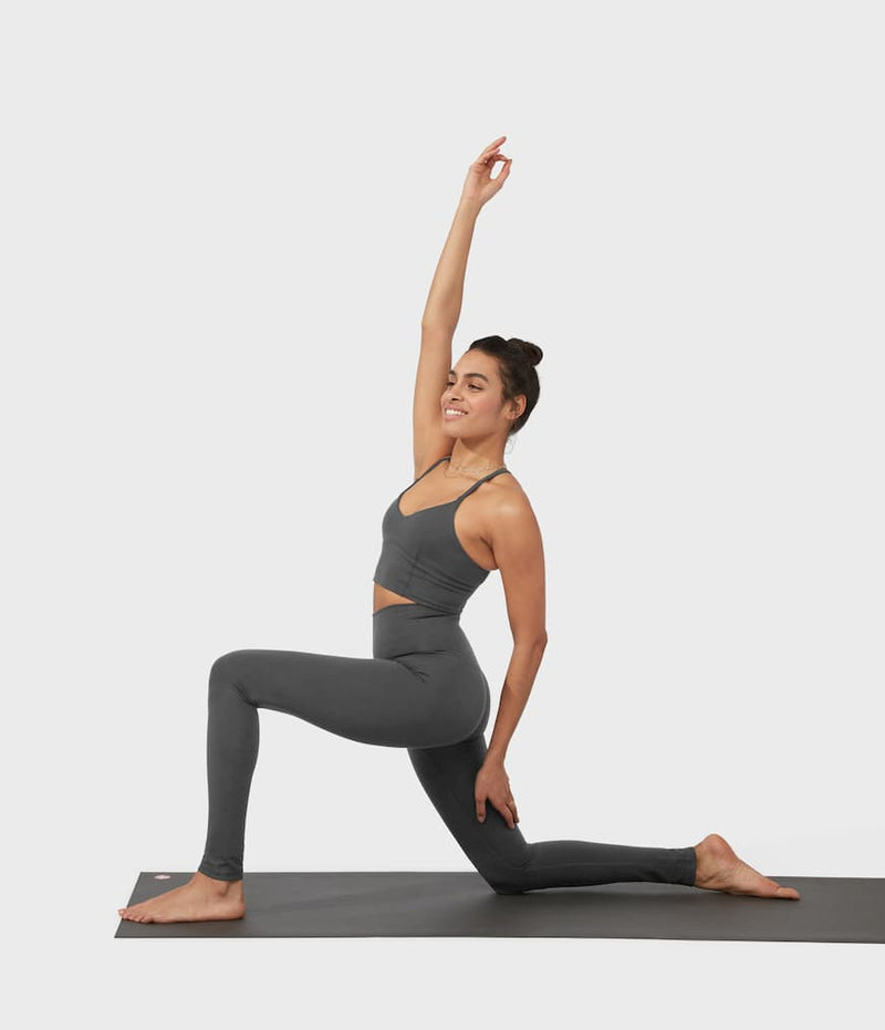 Manduka Foundation Women's High Rise Yoga Leggings With Pocket - New Grey -  X-Small