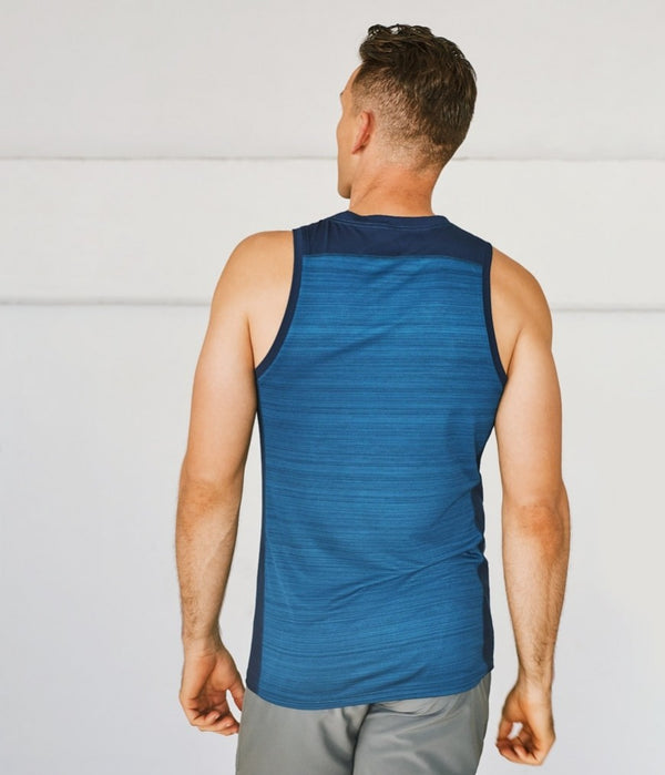 Manduka Apparel - Men's Minimalis Tank 2.0 - Maldive Stripe