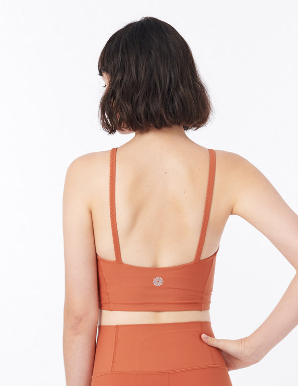 easyoga LESPIRO High Neck Cropped Tank - O07 Tile Orange