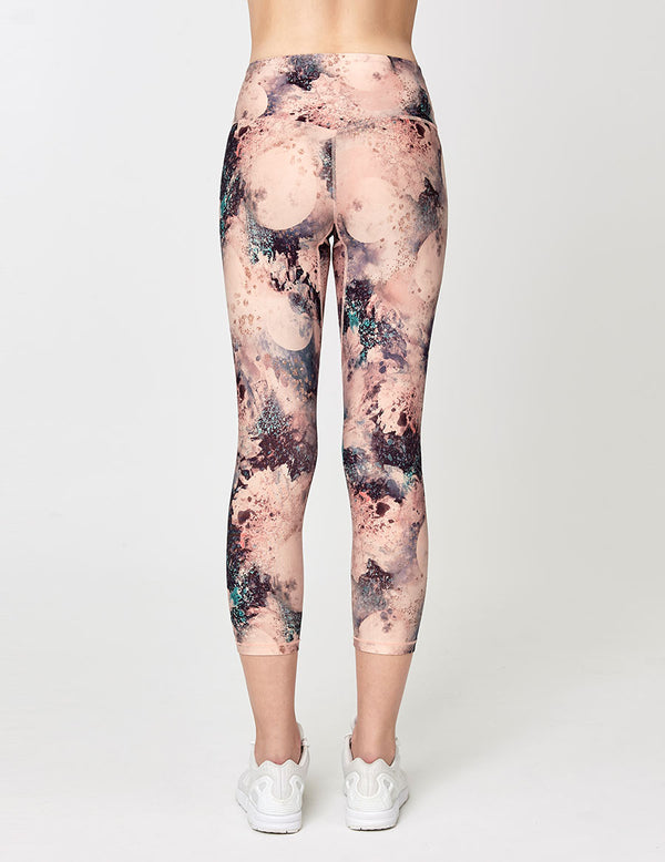 easyoga LESPIRO Glossy Slim Capris1 - FB6 Moonlight Garden