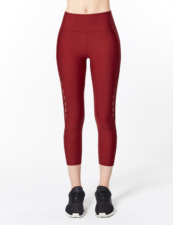 easyoga LESPIRO Ripples Cropped Tights - R26 Capsicum