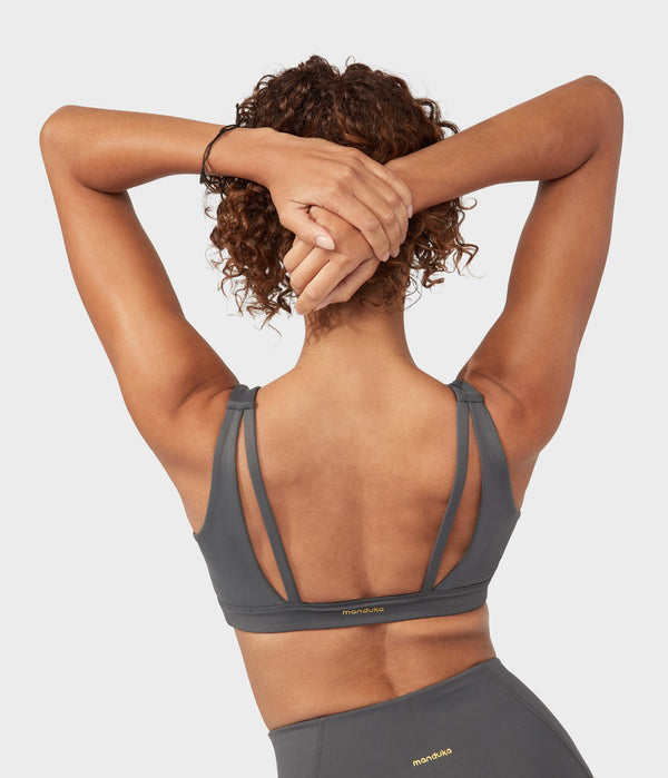 Manduka Apparel - Women's PRO Bra - Double Strap - New Grey