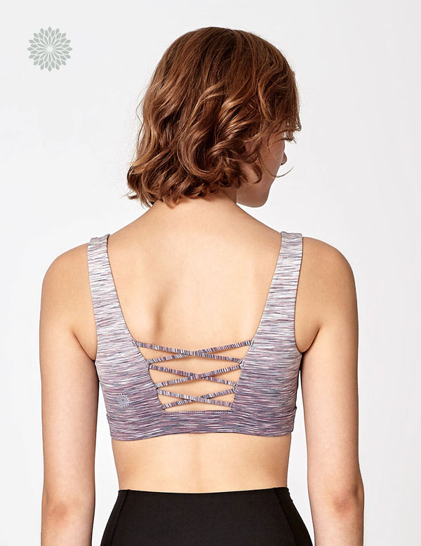 easyoga LA-VEDA Limber Up Bra1 - D60 Layer Pinky/Gray Stripe