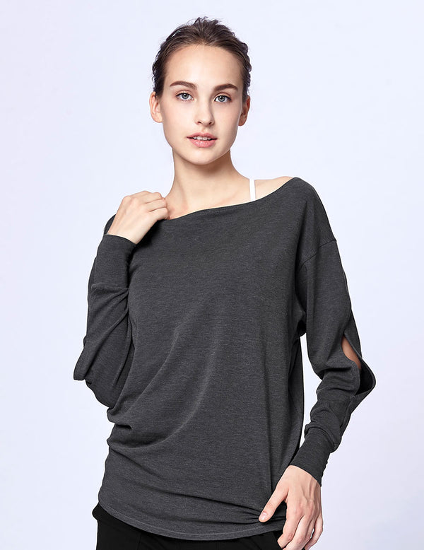 easyoga LA-VEDA Multipro Made Me Long  Sleeve - M29 M-Mid Gray