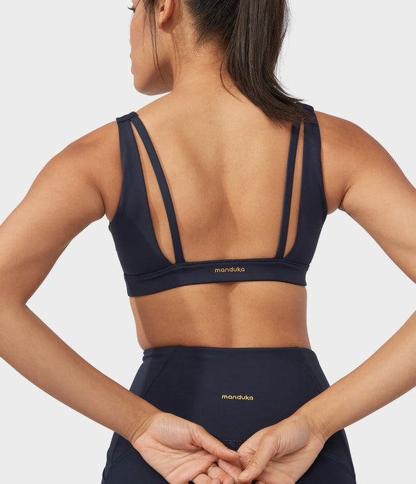 Manduka Apparel - Women's PRO Bra - Double Strap - Dark Sapphire