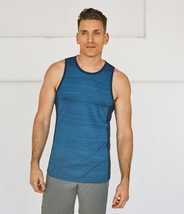 Manduka Apparel - Men's Minimalis Tank 2.0 - Maldive Stripe