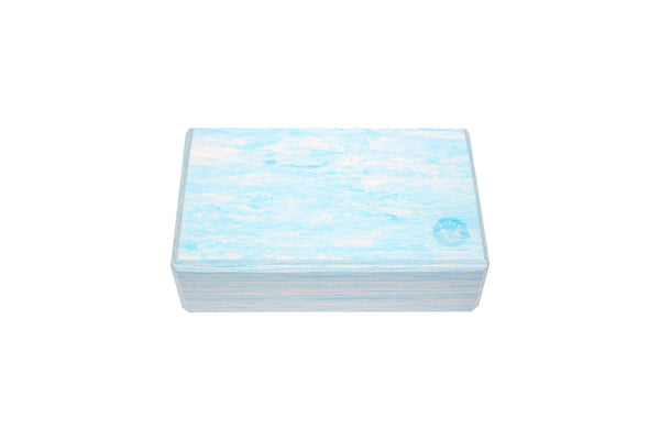 Vaken Marbled Yoga Block - Blue Marbled
