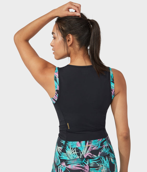 Manduka Apparel - Women's PRO Top - Tech Tank Twist Front - Black