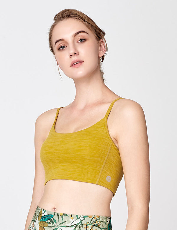 easyoga Lespiro Brace Up Bra - M35 Mustard jute