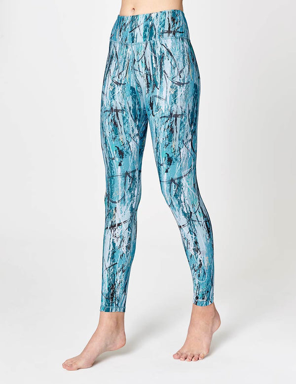 easyoga LA-VEDA Twiggy Core Tights - F99 Oil Painty Blue