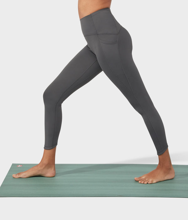 Manduka Apparel - Women's PRO Legging - High Rise 7/8 W/Pocket - New Grey