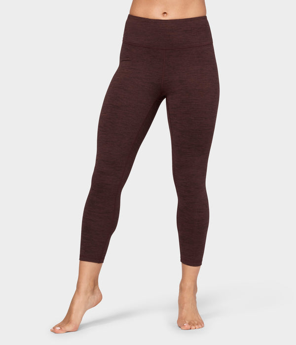 Manduka Apparel - Women's Essential Cropped Legging - Heather Fig