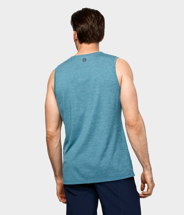 Manduka Apparel - Men's Cross Train Tank 01 - Heather Maldive