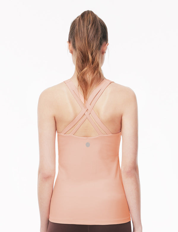 easyoga LA-VEDA Vine Tank - R19 Pink Cream