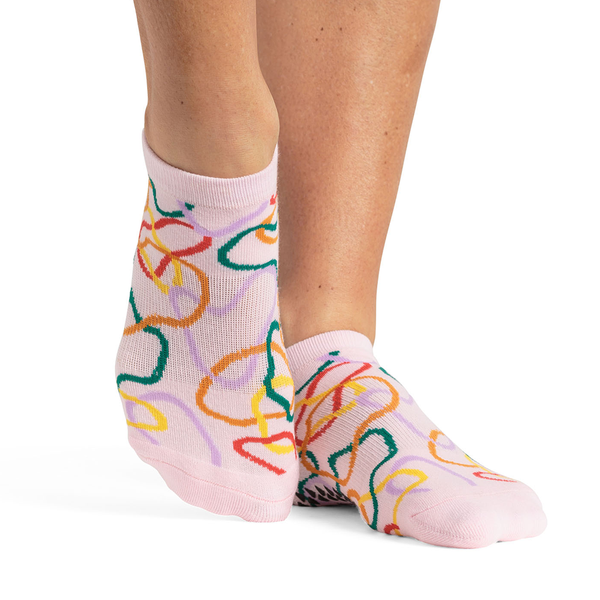 Pointe Studio Rae Grip Sock - Pink