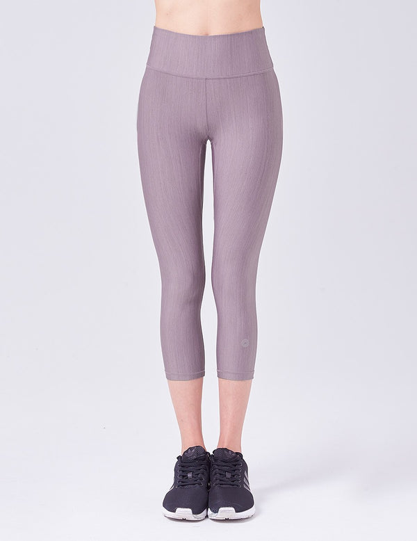 easyoga LESPIRO Glossy Slim Capris - A11 Mt.Ridge Gray