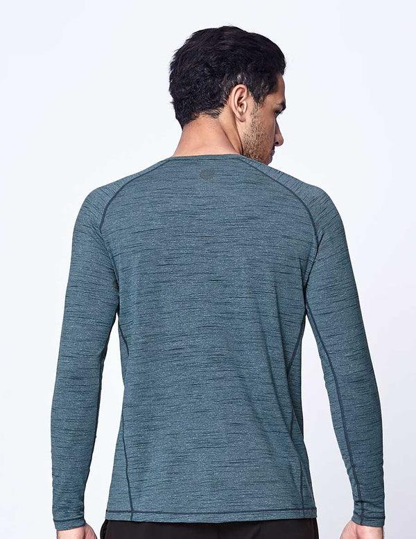 easyoga LA-VEDA Multipro Men's Henley  Long Sleeve - M25 M-Green Tigerstripe