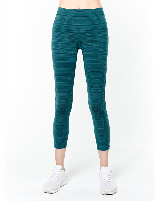 easyoga LESPIRO Move Up Cropped Tights1 - D64 Aquamarine  Stripe