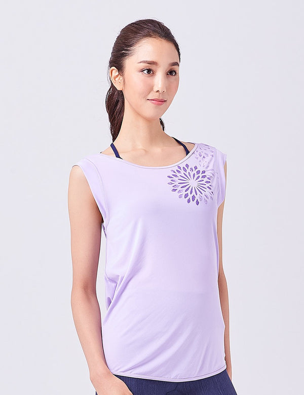 easyoga LESPIRO Rome Drape Top - P10 Lavender Purple