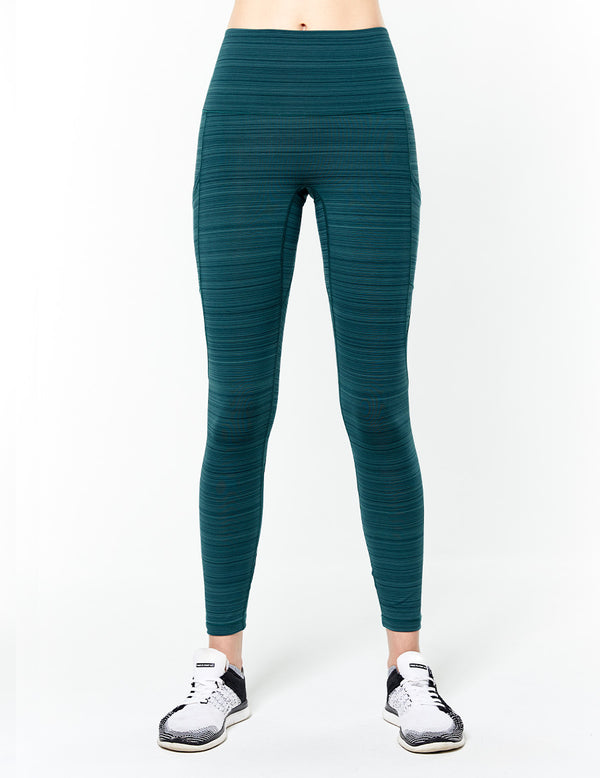 easyoga LESPIRO Forth River Tights - D64 Aquamarine  Stripe