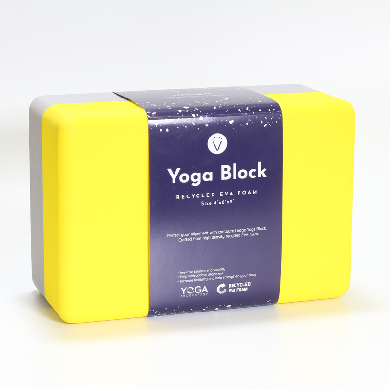 Vaken Recycled Foam Yoga Block - Happiness