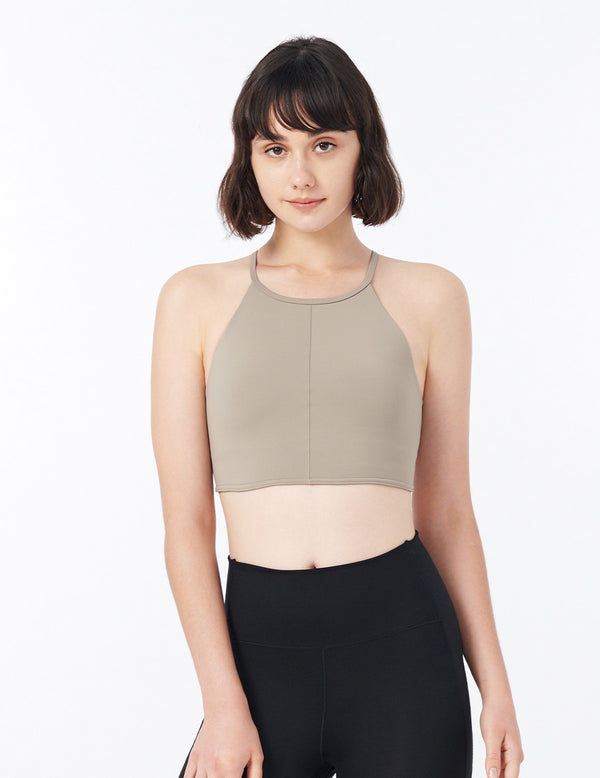 easyoga LESPIRO Shape Up Cropped Tank - C7 Khaki