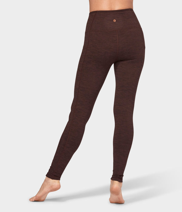 Manduka Apparel - Women's Essential Pocket Legging - Heather Fig