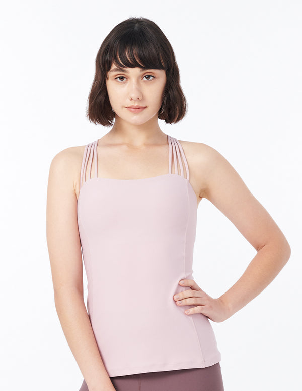 easyoga LESPIRO Flat Strap Tank - R22 Dry Rose Powder