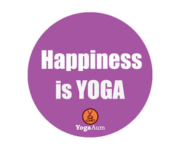 YogaAum Aum Pin (Happiness is YOGA) - Purple