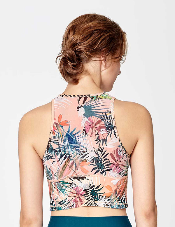 easyoga LA-VEDA Noble Cropped Tank - FA3 Blossom Feast