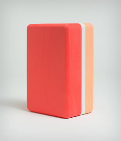 Manduka Recycled Foam Yoga Block (Limited Edition) - Coral 3-tone