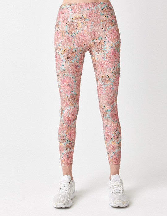 easyoga LESPIRO Glossy Slim Legging2 - FB7 Sea of Flowers