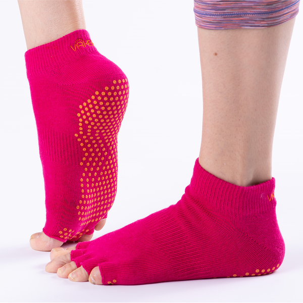 Vaken Grip Socks-1 Pair/Pack - Pink Dot Orange