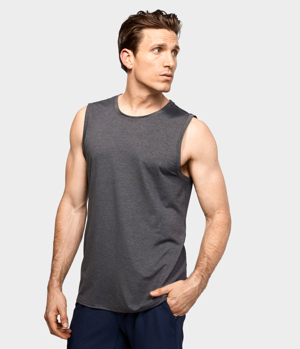 Manduka Apparel - Men's Cross Train Tank 01 - Heather Grey