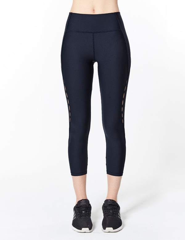 easyoga LESPIRO Ripples Cropped Tights - B23 Black blue