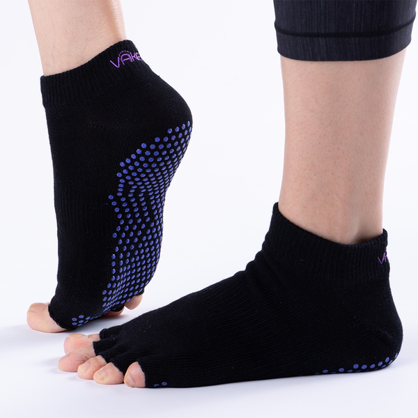 Vaken Grip Socks-1 Pair/Pack - Black Dot Purple