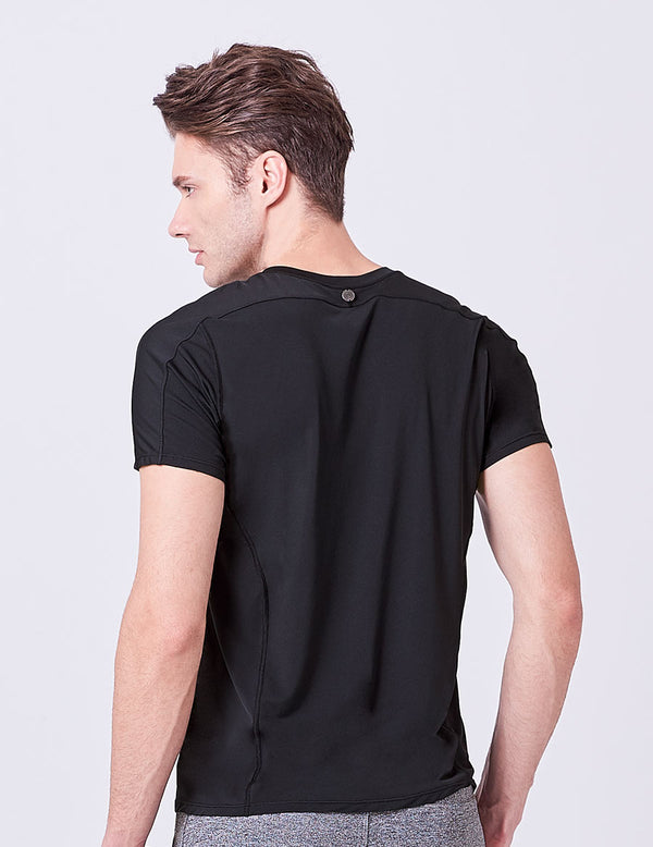 easyoga LESPIRO Men's Action Tee - L1 Black