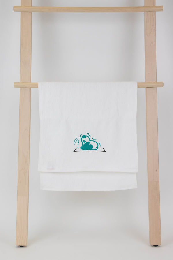 YogaAum AumTowel-(Panda) Paschimottanasana - Tropical Green