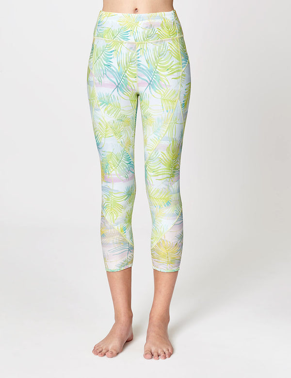 easyoga LA-VEDA Mover Cropped Tights - FA2 Swaying Plants