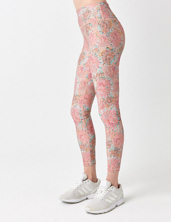 easyoga LESPIRO Glossy Slim Legging2 - FB7 Sea of Flowers