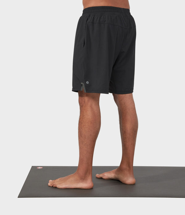 Manduka Apparel - Men's Pro Short - Classic Rise W/Liner - Black