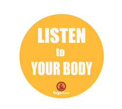 YogaAum Aum Pin (Listen to Your Body) - Yellow