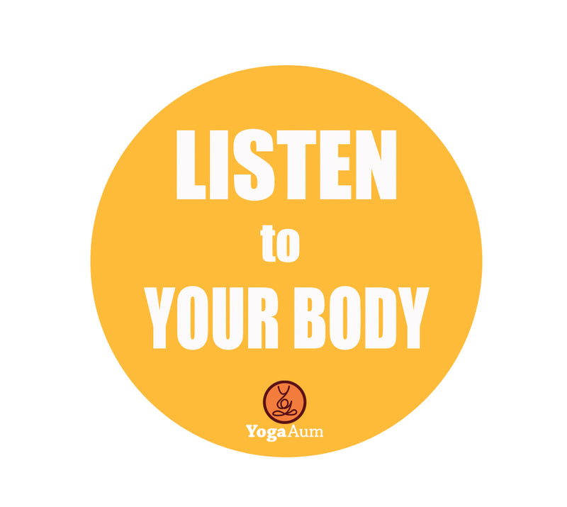 YogaAum Aum Pin (Listen to Your Body) - Yellow