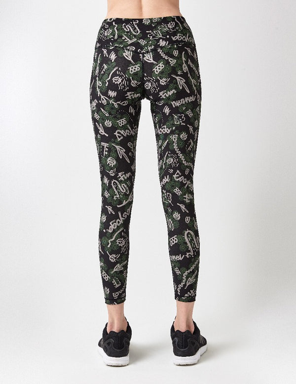 easyoga LESPIRO Glossy Slim Legging2 - F85 Jungle